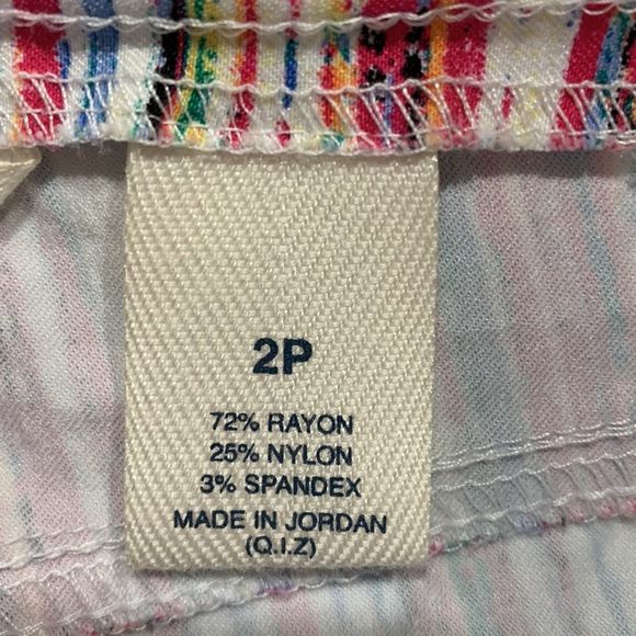 Westbound Petites sz2 multi colored stripe pants - Picture 7 of 9